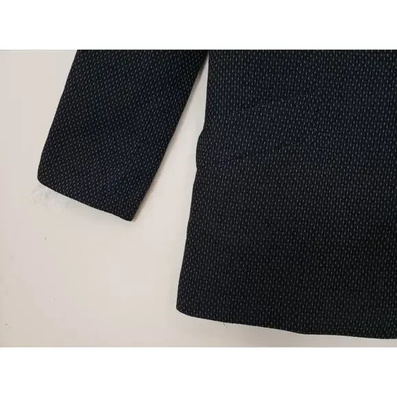 Y2K Zanella Womens Blazer Size 6 Lined Italy Black Office Siren Career Business - Picture 3 of 8